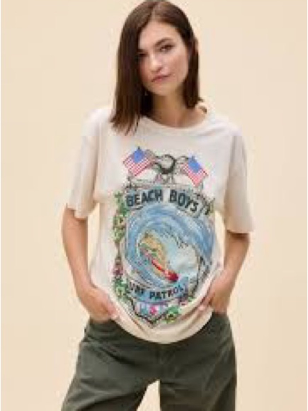 The Beach Boys Surf Patrol Boyfriend Tee by Daydreamer Size XS New